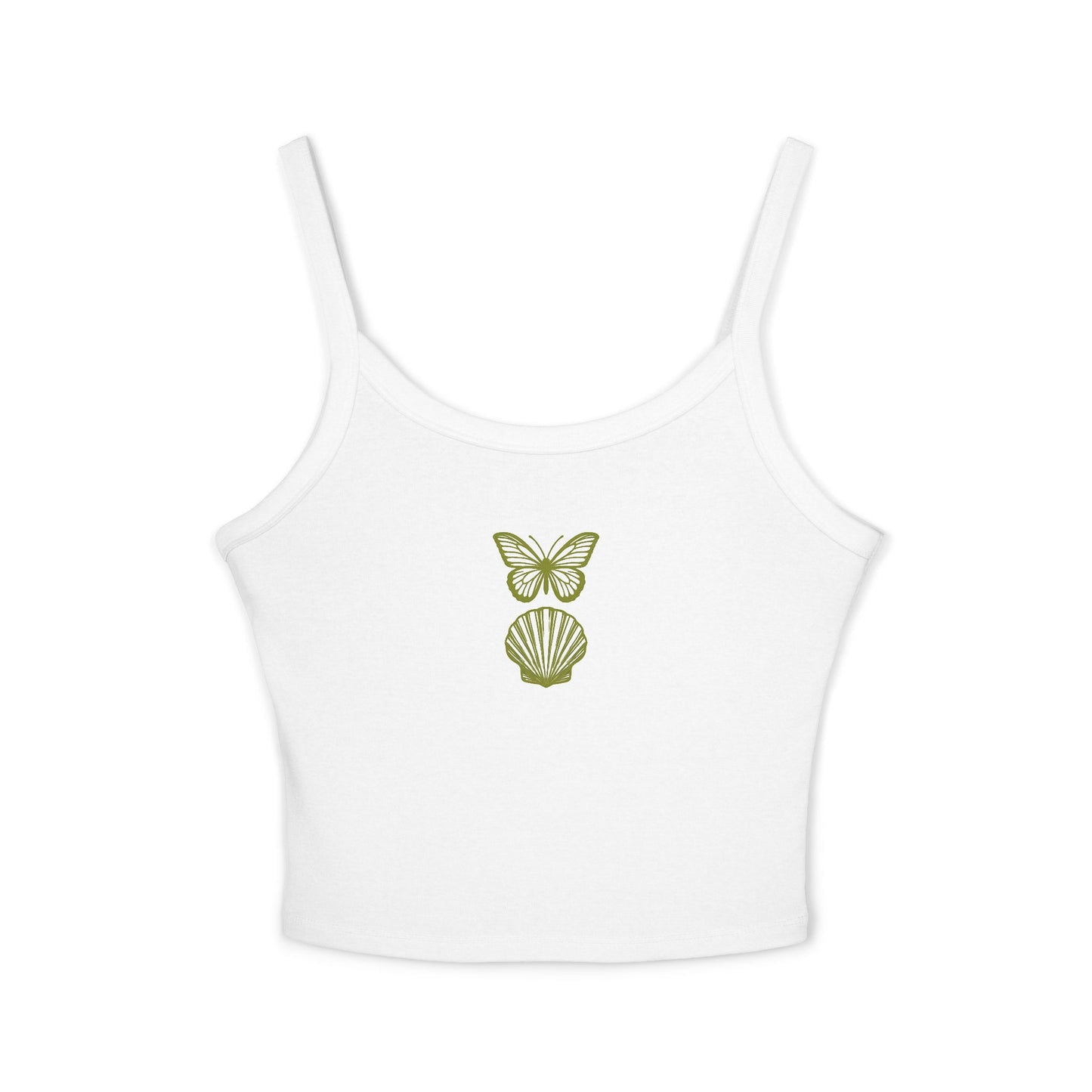 Butterflies & Seashells Women's Spaghetti Strap Tank Top