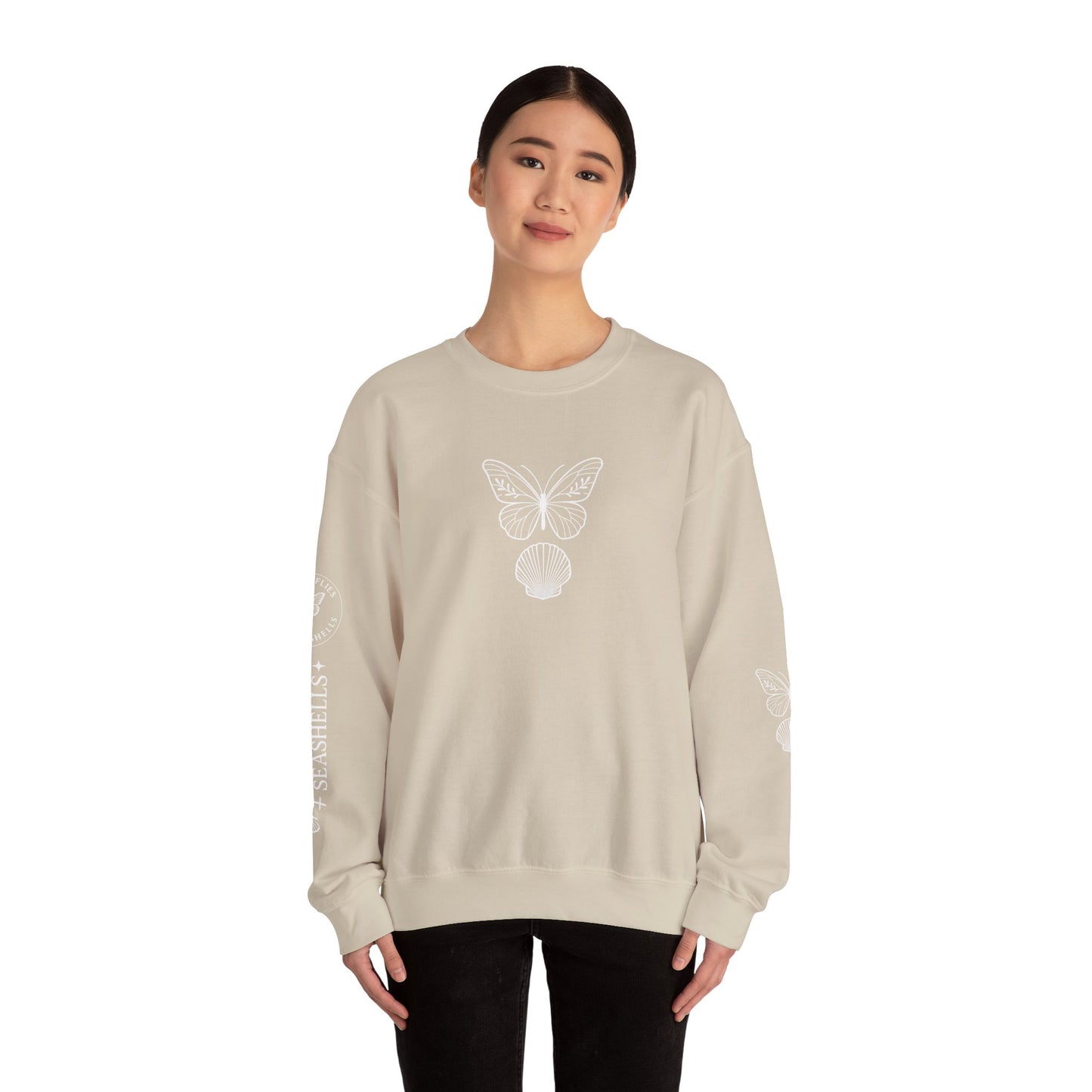Butterflies and Seashells Crewneck Sweatshirt