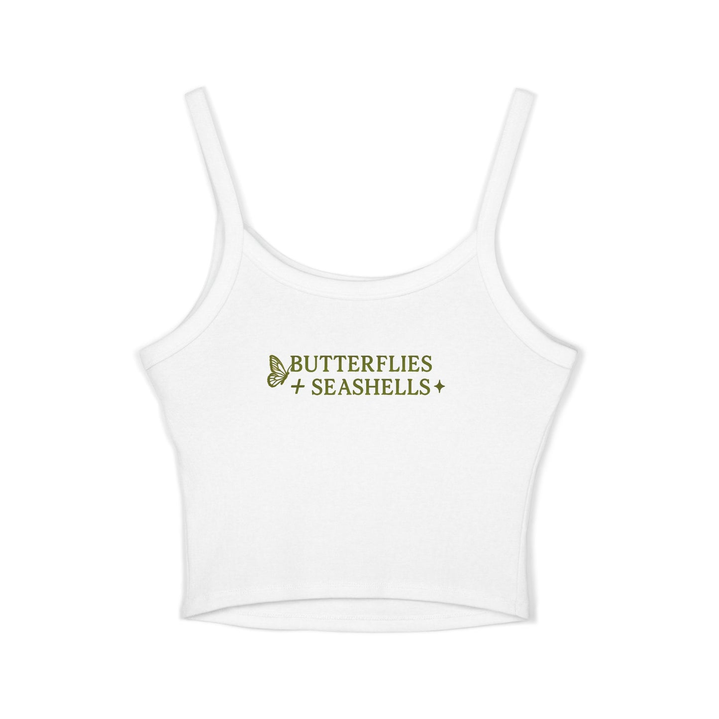 Butterflies & Seashells Women's Spaghetti Strap Tank Top