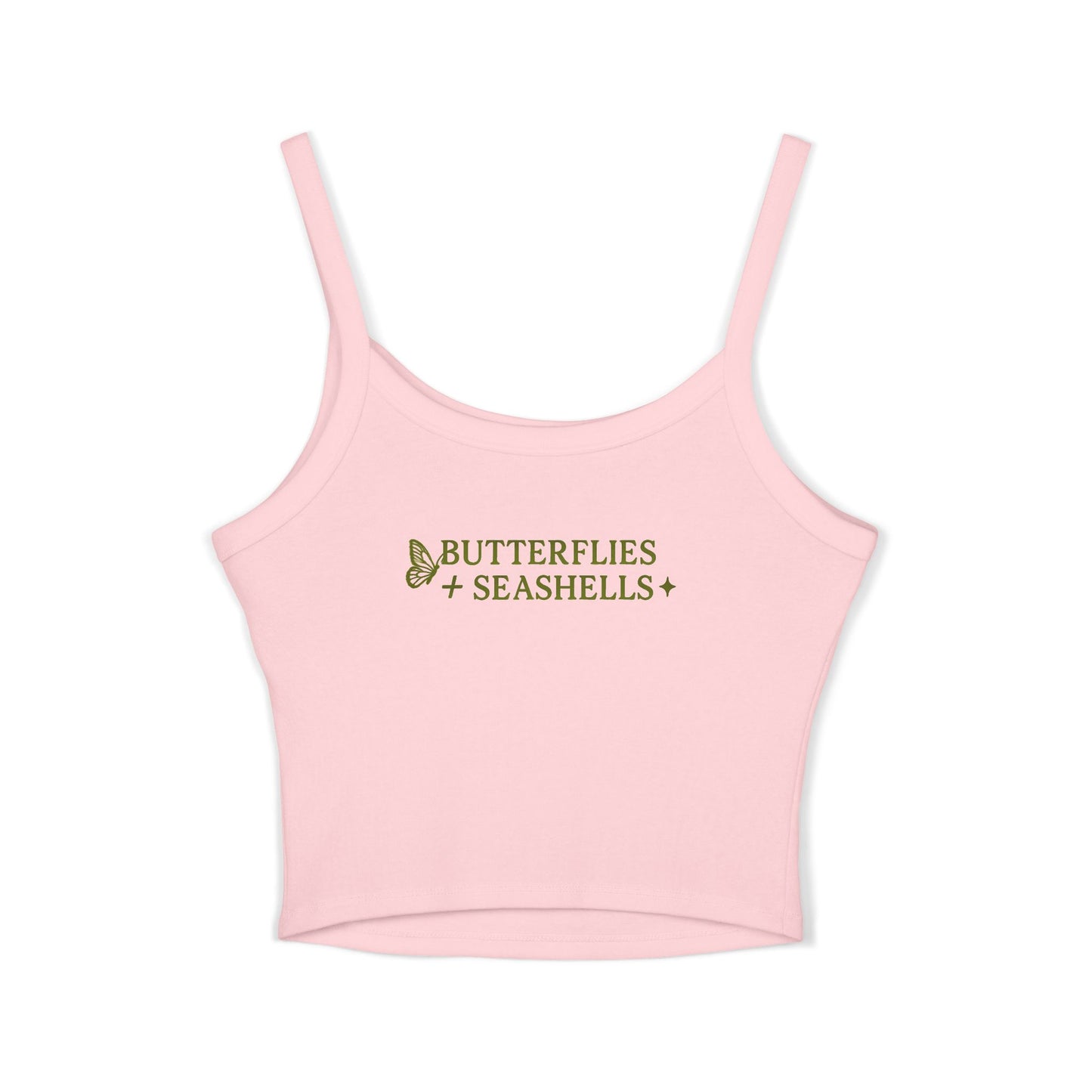 Butterflies & Seashells Women's Spaghetti Strap Tank Top