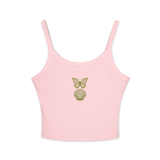 Butterflies & Seashells Women's Spaghetti Strap Tank Top