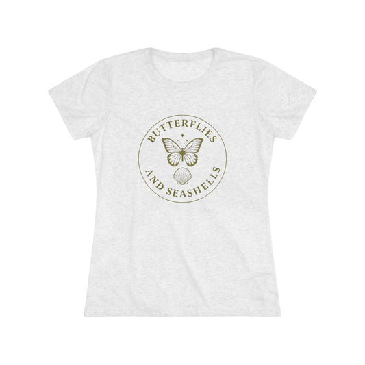 Butterflies and Seashells Women's Triblend Tee