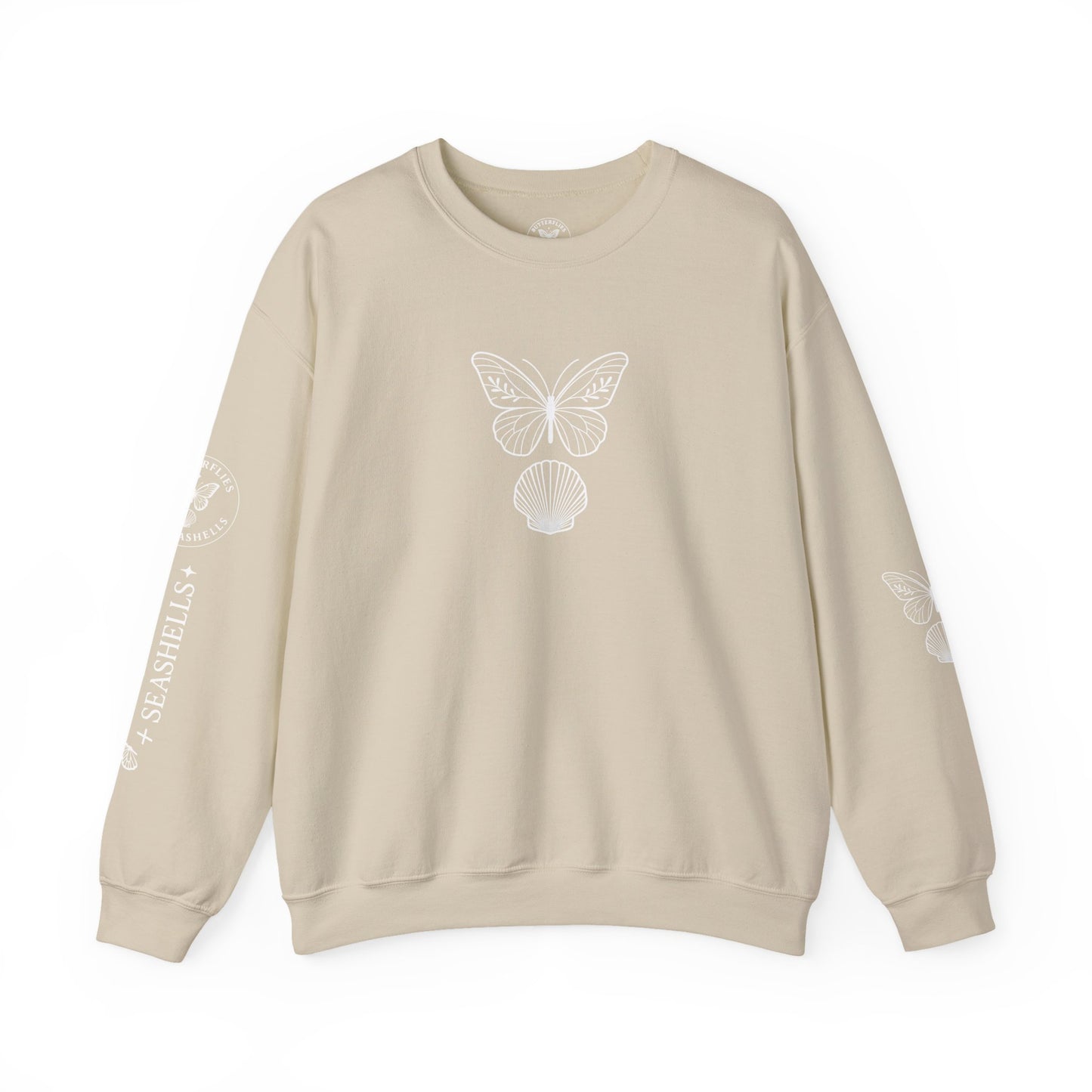 Butterflies and Seashells Crewneck Sweatshirt